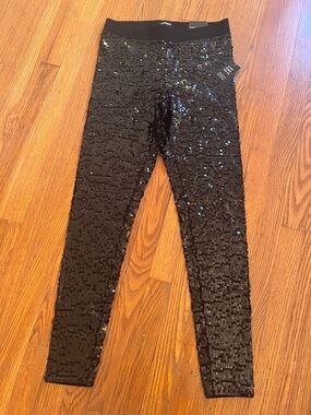Women’s express Sequin Leggings - Black